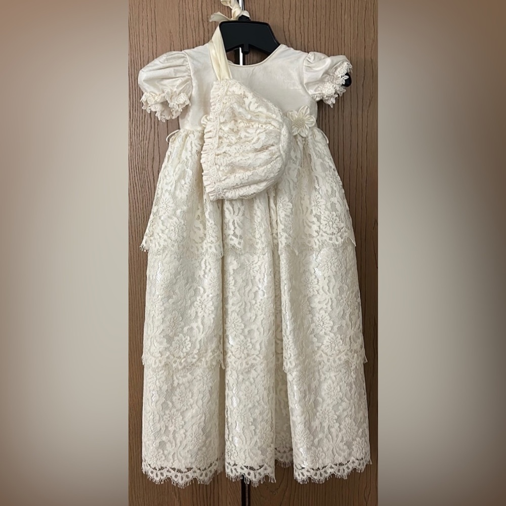 Christening Gown for girl, original price $355 designer Elena Collection